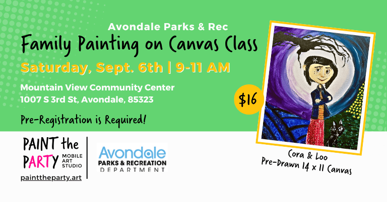 Family Cora & Loo Painting On Canvas Class