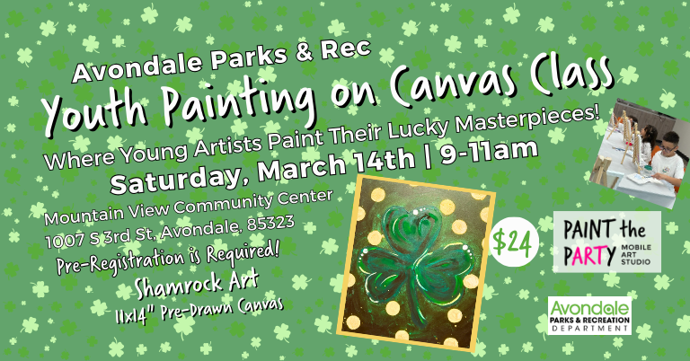 Shamrock Art Painting On Canvas Class