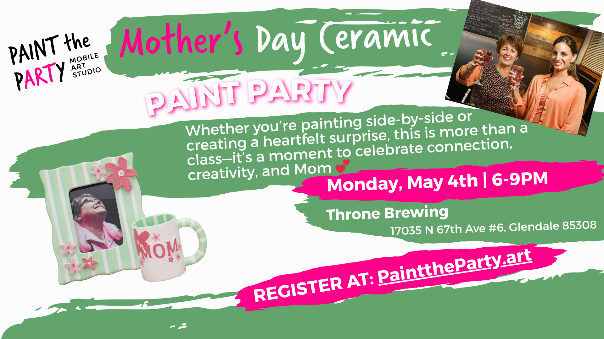 Mother's Day Ceramics Paint Party Event
