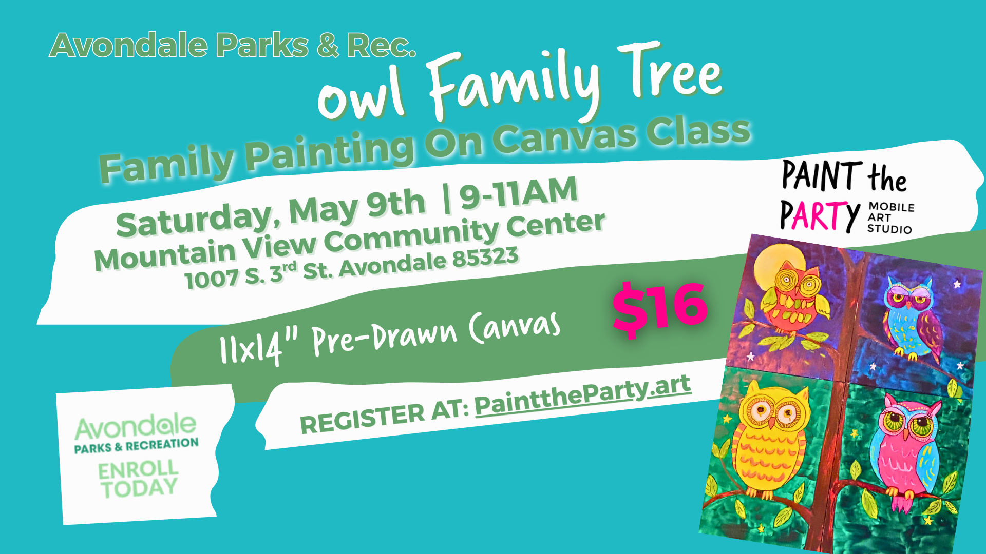 Owl Family Tree Family Painting On Canvas Class Owl Family Tree Family Painting On Canvas Class