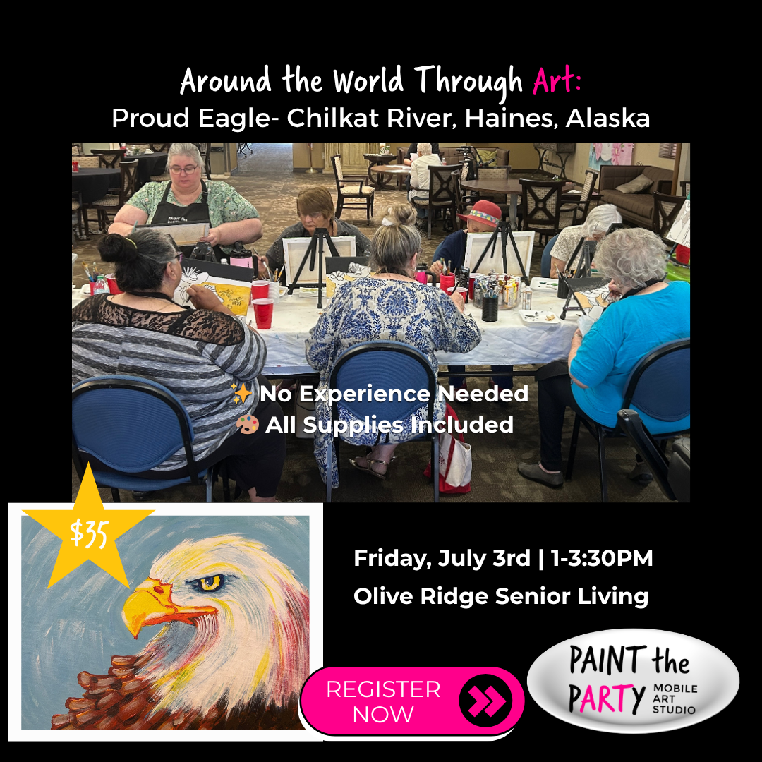 Around the World Through Art Proud Eagle- Chilkat River Haines Alaska