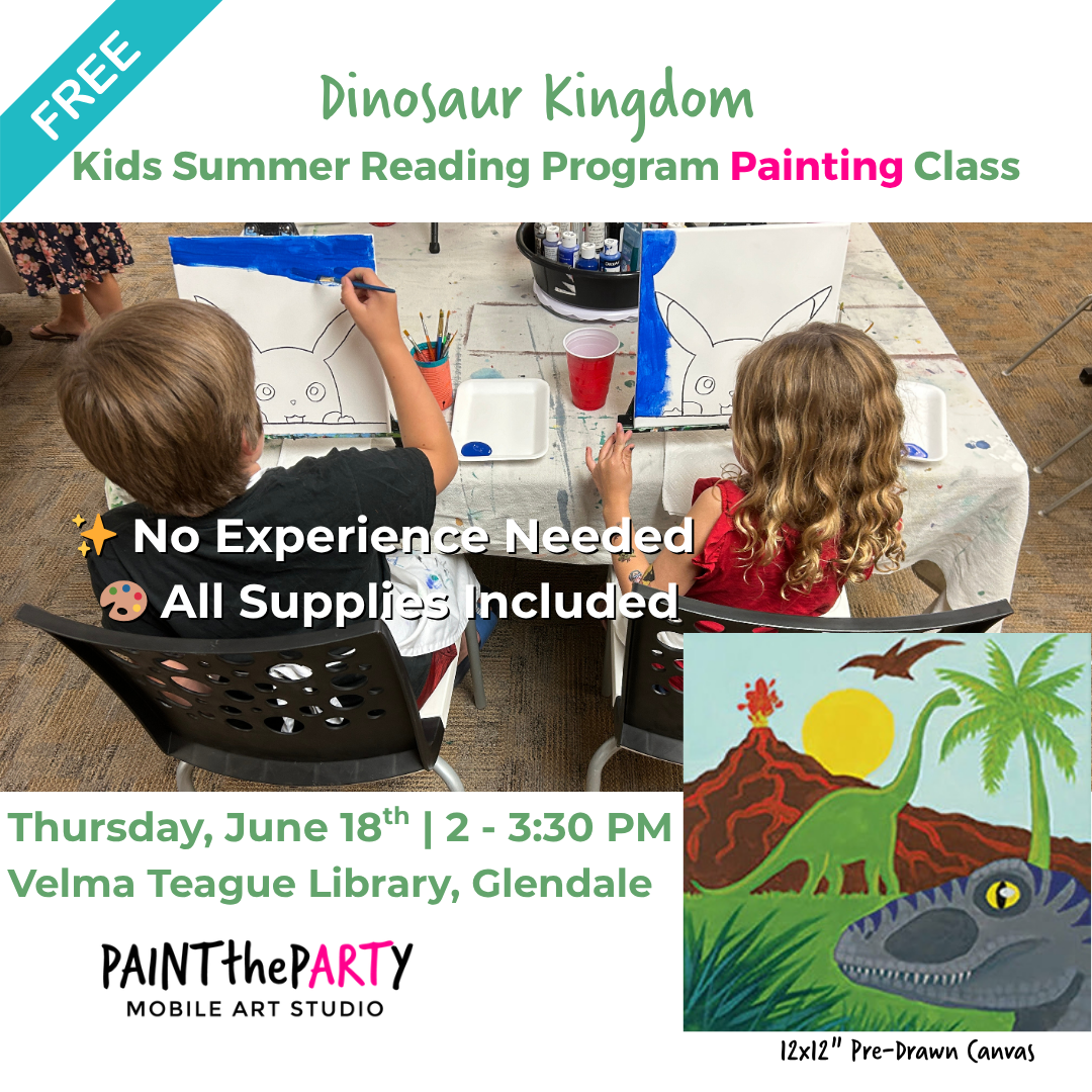 Dinosaur Kingdom Kids Summer Reading Program Painting Class (1)