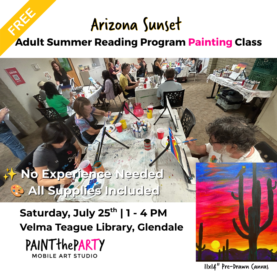 Arizona Sunset Adult Summer Reading Program Painting Class (1)